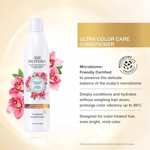 Biotera Ultra Color Care Conditioner 15.2 oz - Sulfate-Free, Vegan, Enhances Shine for Color-Treated Hair