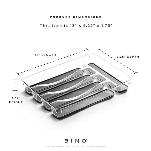 BINO 5-Slot Plastic Silverware Organizer for Kitchen Drawers