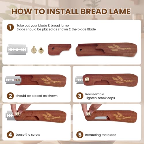 Professional Wooden Bread Lame Scoring Tool for Sourdough