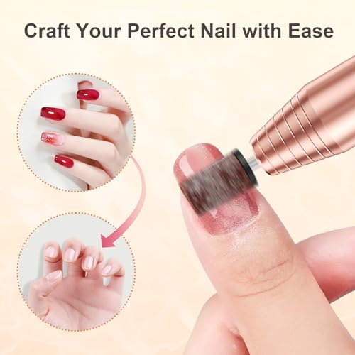 306Pcs Colored Nail Drill Bits Set for Efile, Manicure & Pedicure, 6 Pcs 3/32" Bits & Sanding Bands