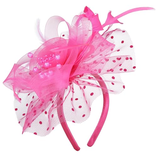 Pink Fascinator for Women - Derby, Church & Tea Party Accessory