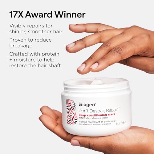 Briogeo Don't Despair, Repair! Deep Conditioning Mask | Protein + Moisture Balance Conditioner for Dry, Damaged, Color-Treated Strands | Vegan & Cruelty-Free
