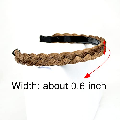 Dirty Blonde Synthetic Hair Headband Braid with Teeth for Women