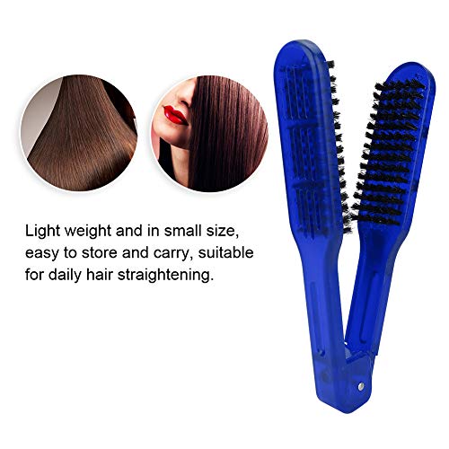Double Sided Hair Straightening Brush for Frizz Control & Styling - Anti Static Comb