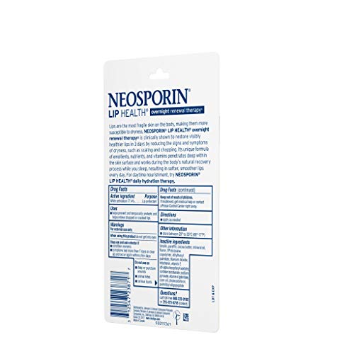 Neosporin Lip Health Overnight Renewal Therapy, 0.27oz (Pack of 2)