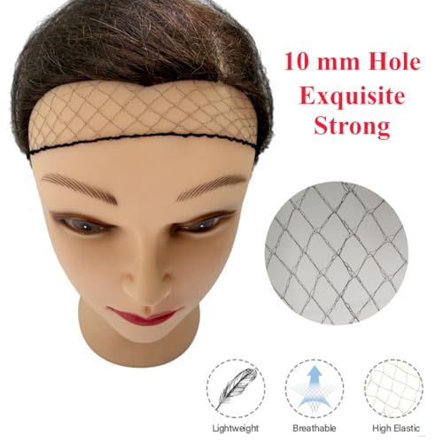 SUSISANG 100pcs Extra Large Invisible Hair Nets for Long Hair & Wigs