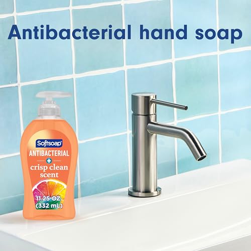 Softsoap Antibacterial Liquid Hand Soap, Crisp Clean, 11.25 fl oz (Pack of 6)