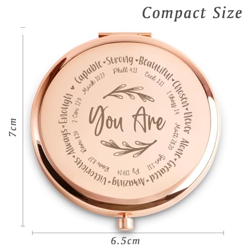 Personalized Spiritual Compact Mirror - Inspirational Gift for Women