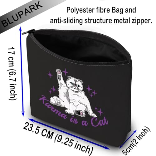 Karma Cat-BK Makeup Bag for Cat Lover Gift - Album Inspired Cosmetic Pouch