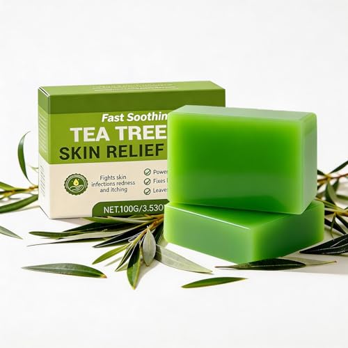 Natural Tea Tree Soap Bar - 2pcs Moisturizing and Cleansing
