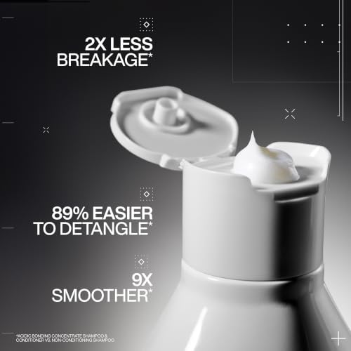 Redken Acidic Bonding Concentrate Conditioner For Damaged Hair Repair - Strengthens and Repairs Weak and Brittle Hair, Sulfate-Free, With Citric Acid