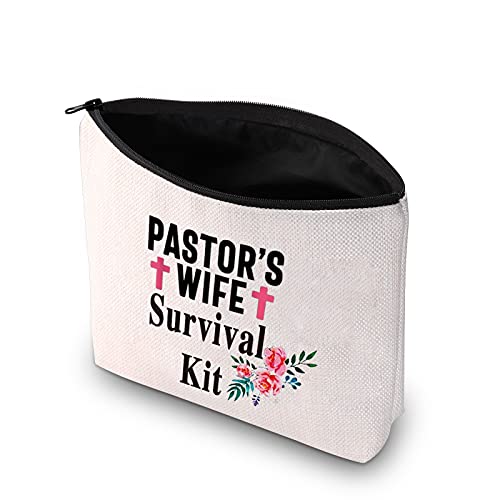 Pastor's Wife Survival Kit Cosmetic Bag Religious Gift for Pastor's Wife