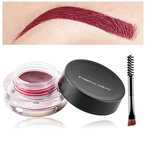XINGXYUEL Eyebrow Pomade Cream 9# Wine Waterproof Long Lasting with Brush