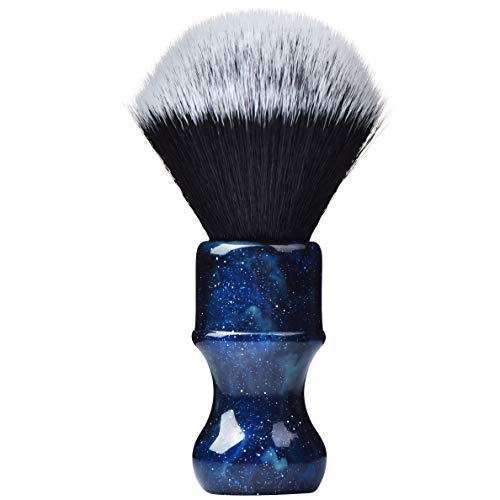 JEQUIL&CORENVEO Blue Synthetic Shaving Brush 24mm Dense Knot with Aesthetic Handle