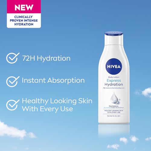 NIVEA Express Hydration Body Cream for Normal Skin, 13.52 Fl Oz