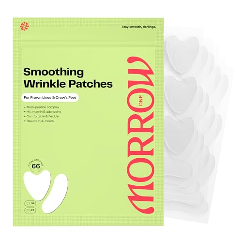 Morrow Peptide Wrinkle Patches - Overnight Face Tape for Fine Lines (66 Count)