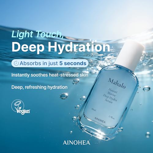 AINOHEA Mahalo Deep Hydra Serum – Cooling & Hydrating Marine Face Serum 50ml