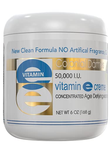 Colonial Dames Vitamin E Moisturizer Cream 50,000 IU for Dry Skin