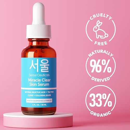 SeoulCeuticals Korean Acne Serum with Natural Salicylic Acid - 1oz