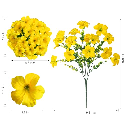 20 Bundles Faux Morning Glory Artificial Flowers for Outdoors