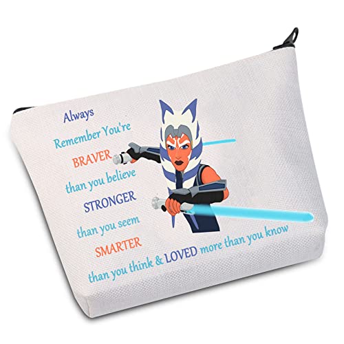 Always Ahsoka Movie Makeup Bag - You Are Braver, Stronger, Smarter Pouch for Women