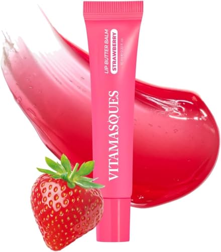 Vitamasques Strawberry Lip Butter Balm - Hydrating Peptide Treatment