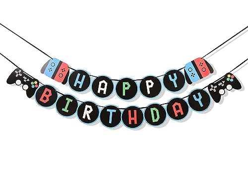 Video Games Birthday Banner - 1st Birthday Decorations