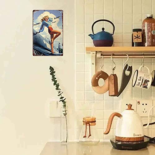 Funny Beware Falling Coconuts Metal Sign - 12x8 Inch Wall Decor