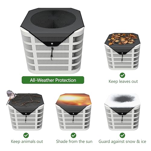 36x36 Central Air Conditioner Cover - Breathable Mesh Outdoor AC Unit Protection
