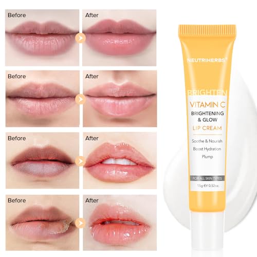 Neutriherbs Vitamin C Lip Cream for Dry Chapped Lips 0.52oz - Nourishing & Brightening