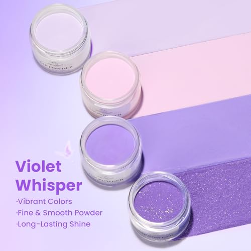 Beetles Violet Whisper Dip Powder Nail Kit - 4 Colors 17g