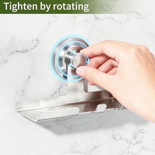 Removable Suction Cup Razor Holder for Shower Wall - Heavy-Duty Stainless Steel