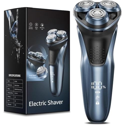 Travel Electric Razor for Men:5D Floating Head Shavers for Men, Smooth Shave Ready in Seconds - IPX7 Waterproof Wet or Dry, USB-C Rechargeable, Stainless Steel Blades£¬Father's Day Gifts