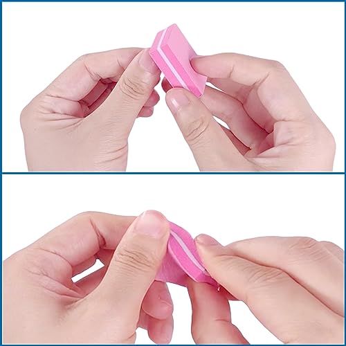 180/240 Grit Mini Nail Buffers - 50 Pack for Acrylic & Natural Nails
