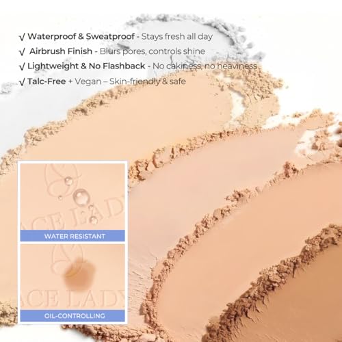 SACE LADY Neutral Waterproof Face Powder 0.35oz Talc-Free Makeup
