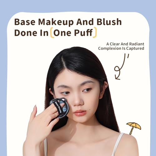 Momo's Workshop Black Cat Makeup Sponge Set - 2 Pcs with Storage Case