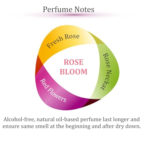 Zoha Rose Bloom Perfume Oil - Alcohol-Free Roll-On Fragrance, 9ml