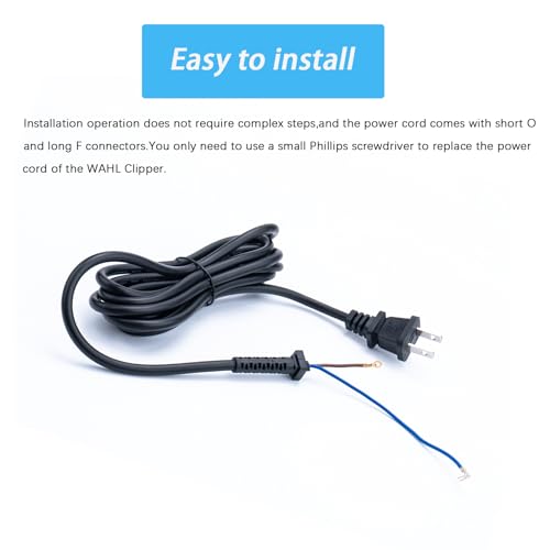 Replacement Power Cord 647-500 for WAHL Hair Clippers & Trimmers