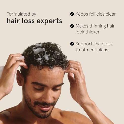 Keeps Thickening Shampoo for Men - Anti-Thinning Hair Care with Biotin, Caffeine & Saw Palmetto - Color-Safe Men's Volumizing Shampoo - DHT-Blocker - for Fuller, Thicker Looking Hair - 8 Oz