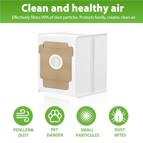 KGC 10-Pack Dust Bags for Roomba 405 | 2.8L Capacity, Leak-Proof Filtration