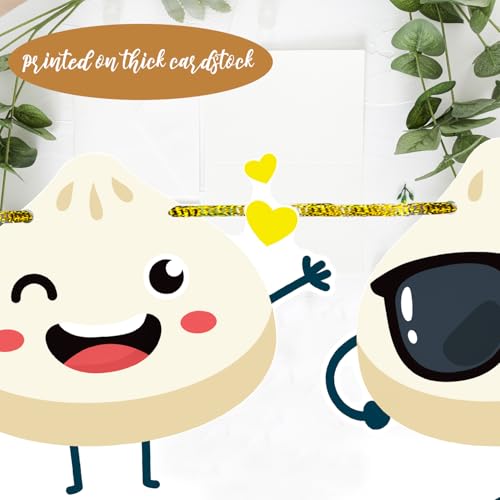 Dumpling Banner Garland Set - 3 Pre-Strung Party Decor