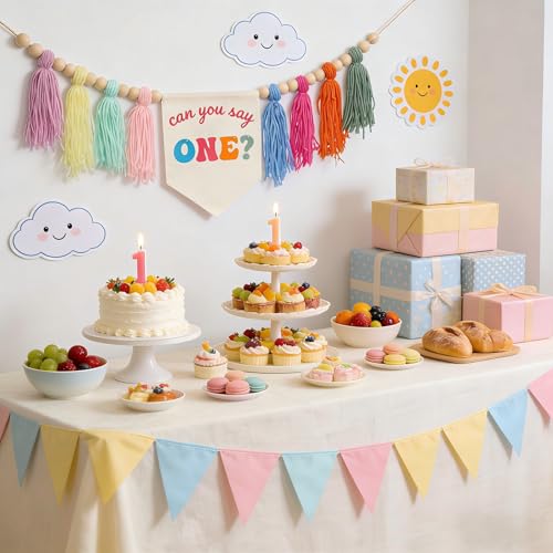 1st Birthday Highchair Banner - 'Can You Say One' Decor for Boys & Girls