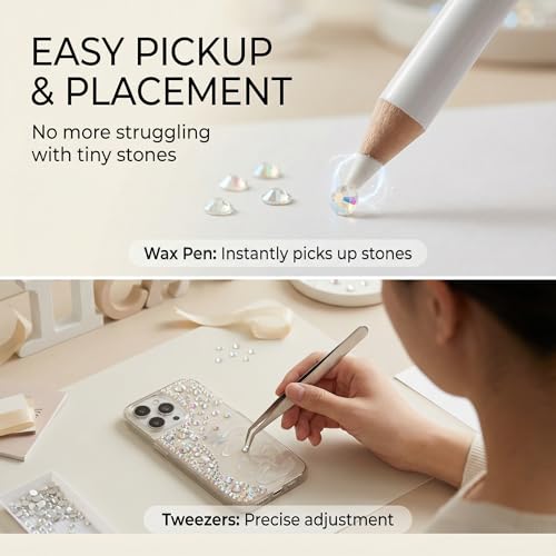 36,000pcs White AB Rhinestones Kit with B7000 Glue and Application Tools