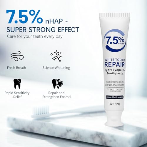 Fluoride-Free Nano Hydroxyapatite Toothpaste for Sensitive Teeth - 4.23 oz