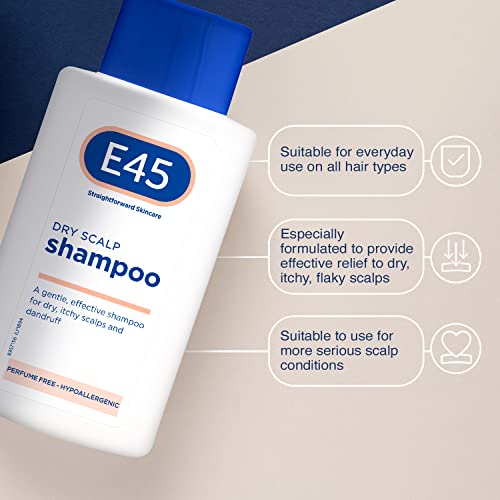 E45 Dry Scalp Shampoo 200ml - Dermatologically Tested, Dandruff Care