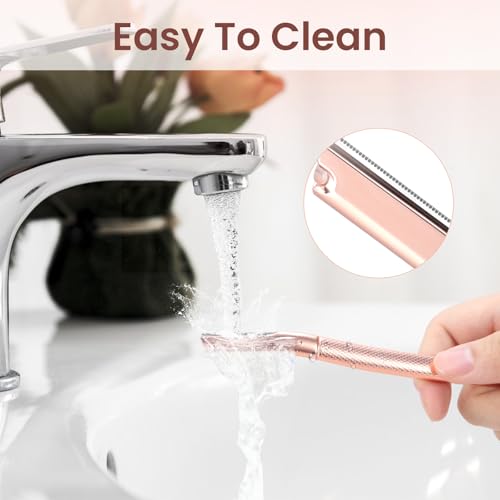 AIBRIT PRO Dermaplaning Tool for Face & Eyebrow Razor - 12 Blades