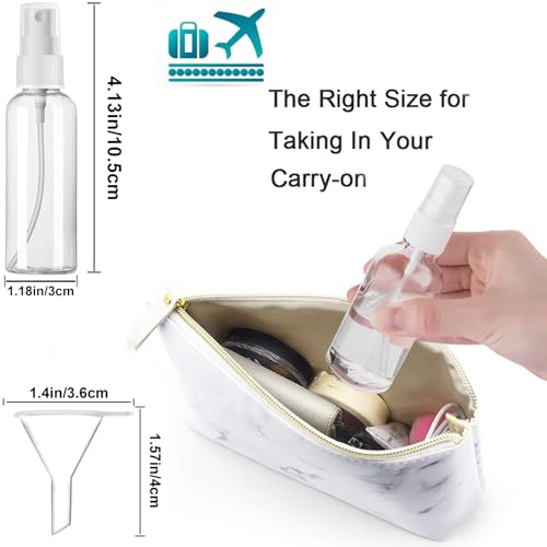 Travel Spray Bottles 2oz TSA Approved Leak-Proof Fine Mist Refillable Kit