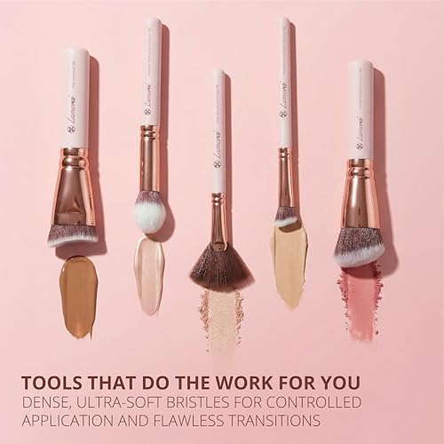 Lamora Pro Face Contour Brush Set - 5 Essential Contouring Brushes