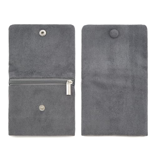 2-Pack Velvet Jewelry Pouches - Small Travel Bags for Jewelry