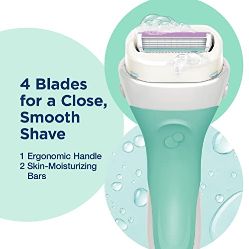 Schick Intuition Sensitive Care Razor & Refill Blades with Organic Aloe – Hypoallergenic for Women